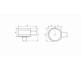 Cabeza intercambiable redonda de carraca reversible con conector rectangular | 9/14/24/27R